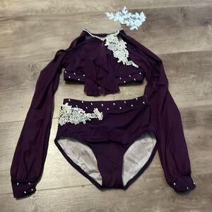 Beautiful Two Piece Dance Costume Child Medium